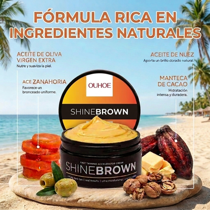 SHINEBROWN · Consigue un Bronceado Más Intenso y Duradero - OFERTA 1+1 GRATIS